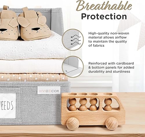 Miniatura 8 de Contenedores trapezoidales para armario para estantes, canastas de almacenamiento de tela de 12 x 12 x 10 pulgadas, canastas organizadoras de