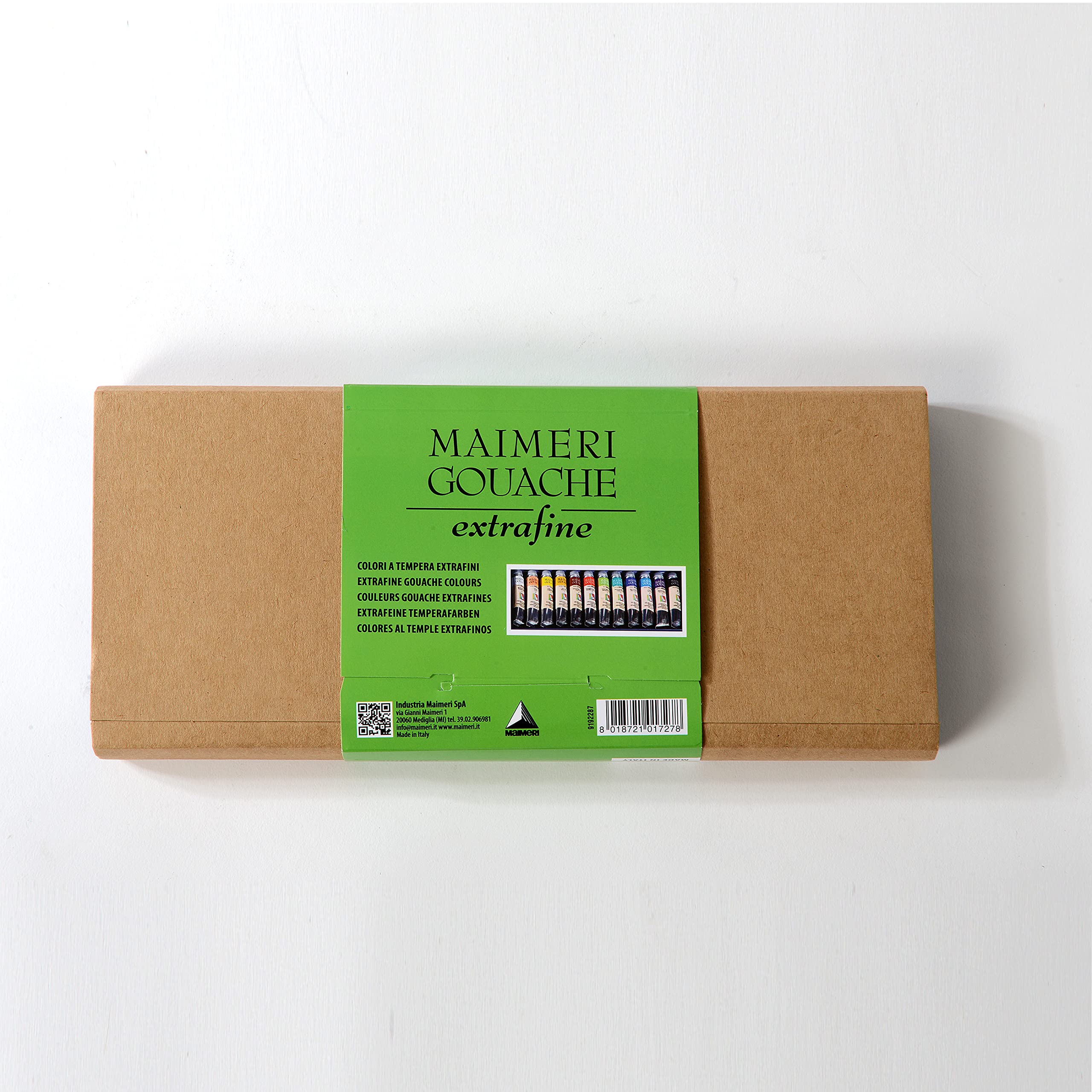 MAIMERI Gouache, Gouache Bellas Artes, Set Plástico, Col. Surtidos, 12uds | Colores Gouache Extrafinos Hechos En Italia