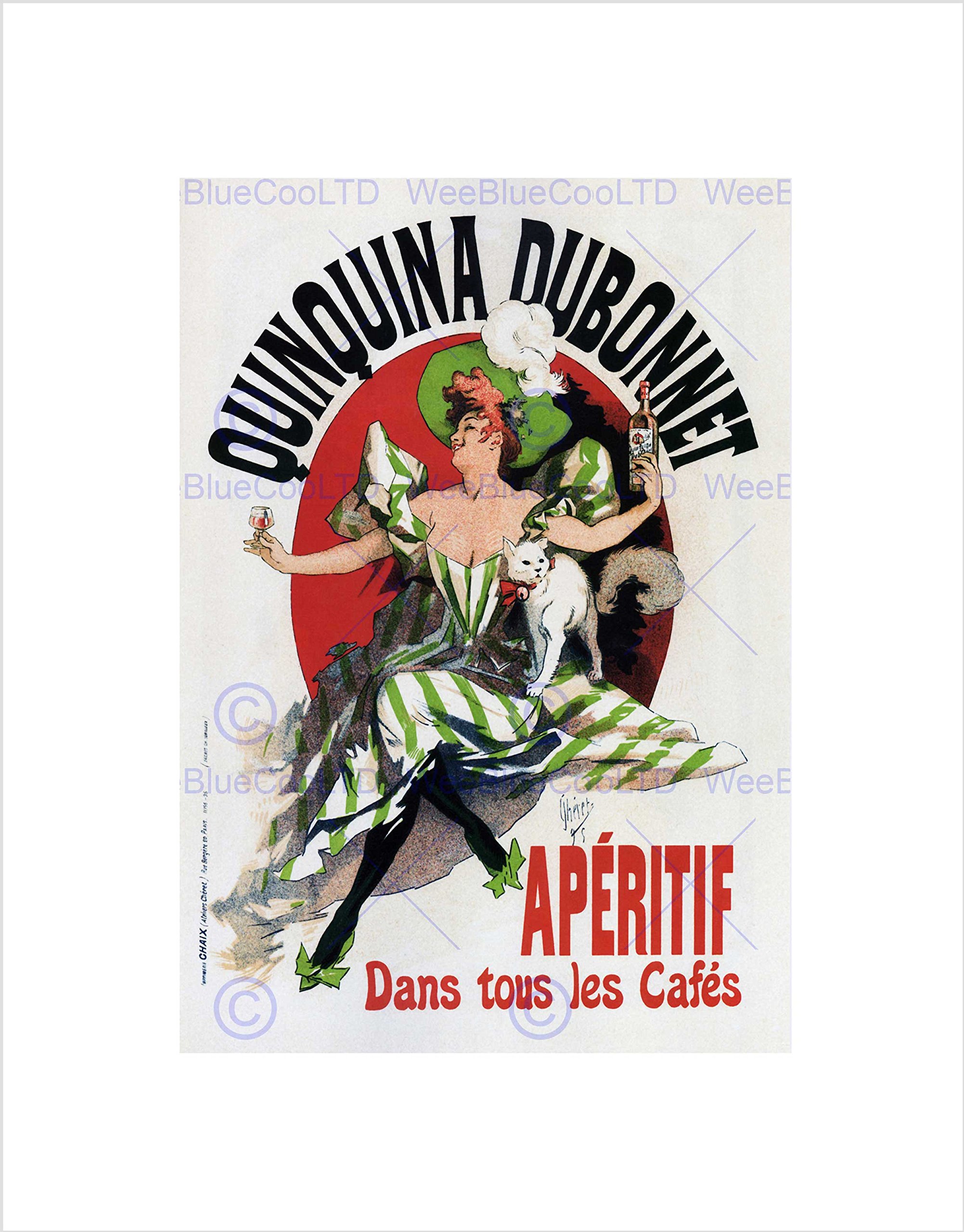 Wee Blue Coo Advert Quinine Dubonnet France Alcohol Drink Wall Art Print
