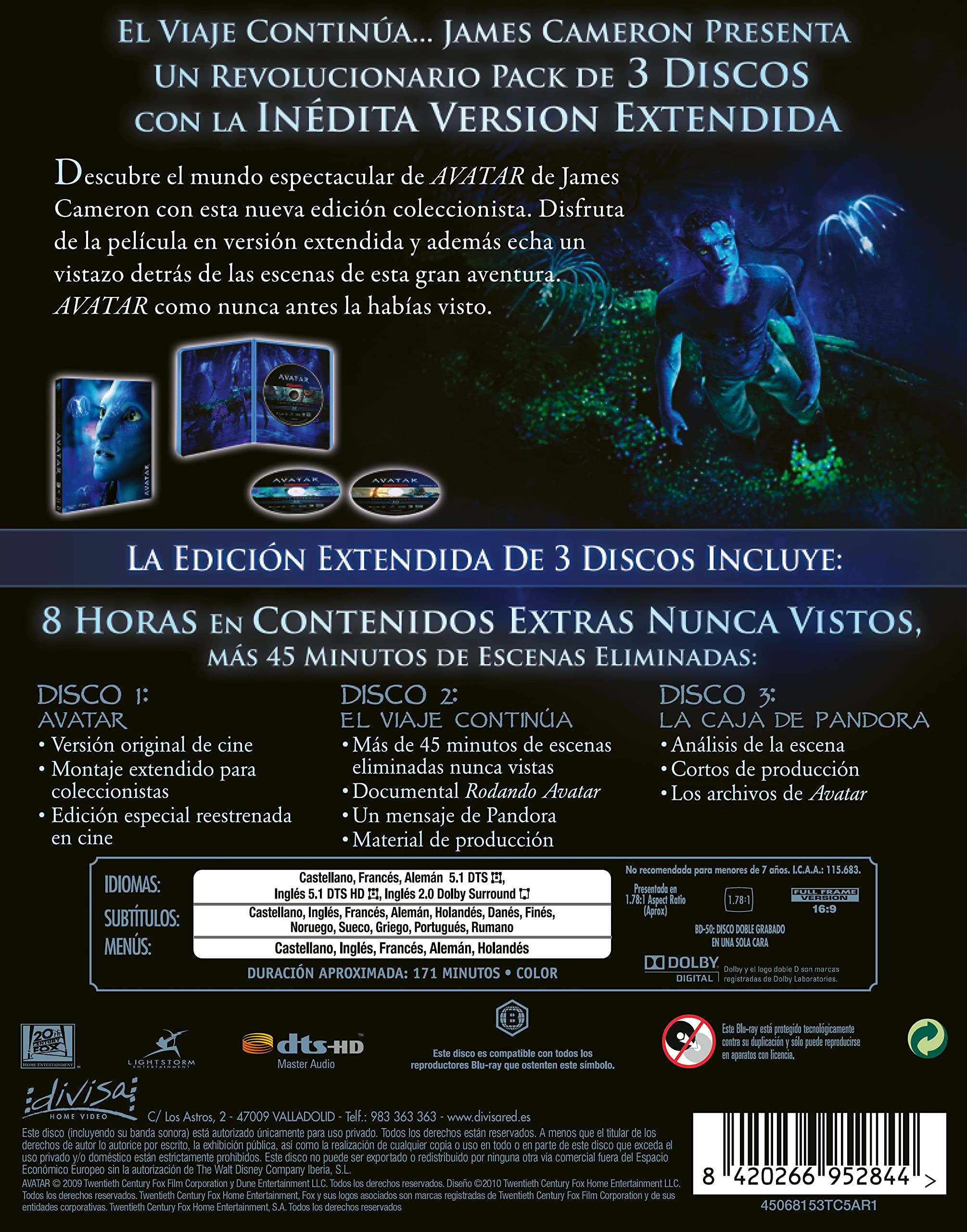 Avatar - Edición Coleccionista (Versión Extendida) [Édition Collector] [Blu-ray]