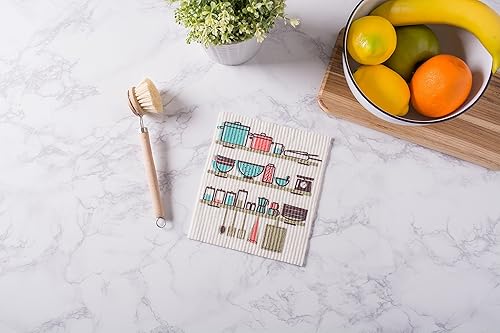 Miniatura 5 de DII - Paños suecos para cocina y limpieza, reutilizables, lavables a máquina y aptos para lavavajillas, biodegradables, de 7.75 x 6.75 pulgadas,