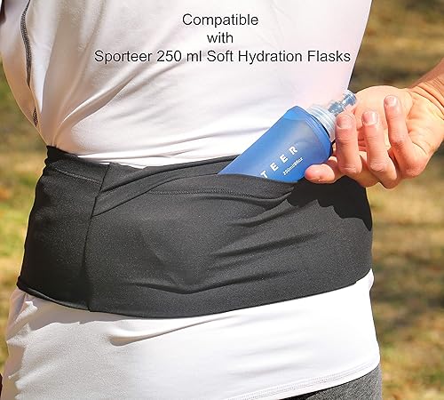 Miniatura 3 de Sporteer VersaMod - Cinturón para correr, paquete de cintura de entrenamiento, dinero de viaje y cinturón de pasaporte para teléfonos inteligentes y