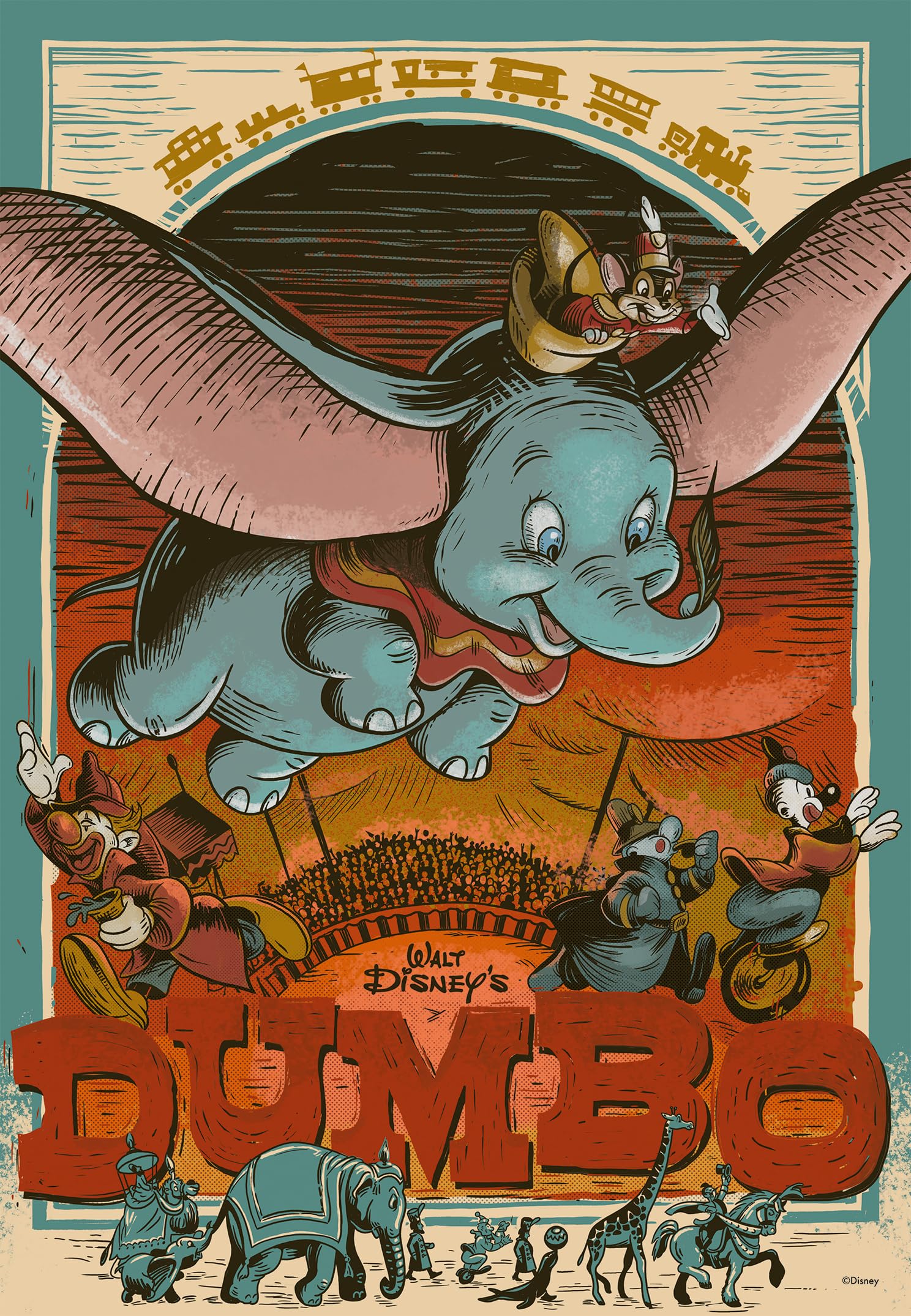 Disney Puzzle Moment - Dumbo 300 Piece Jigsaw Puzzle | Whimsical Artwork | Perfect Format for Beginners | FSC-Certified Materials