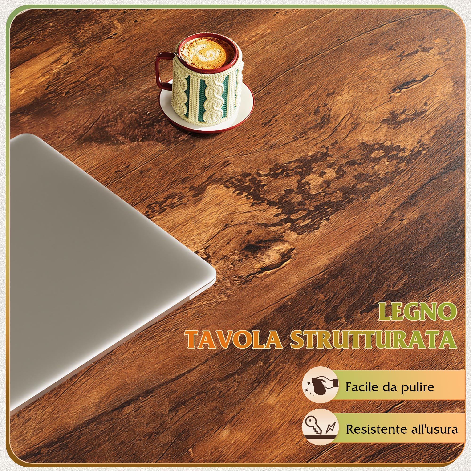 WLIVE Tavolino da Salotto Sollevabile,Tavolino da Caffè con Portaoggetti Nascosti e Scomparti Aperti, Trasformabile in Tavolo da Pranzo per Soggiorno, Ufficio,100 x 50 x 41-57cm Marrone