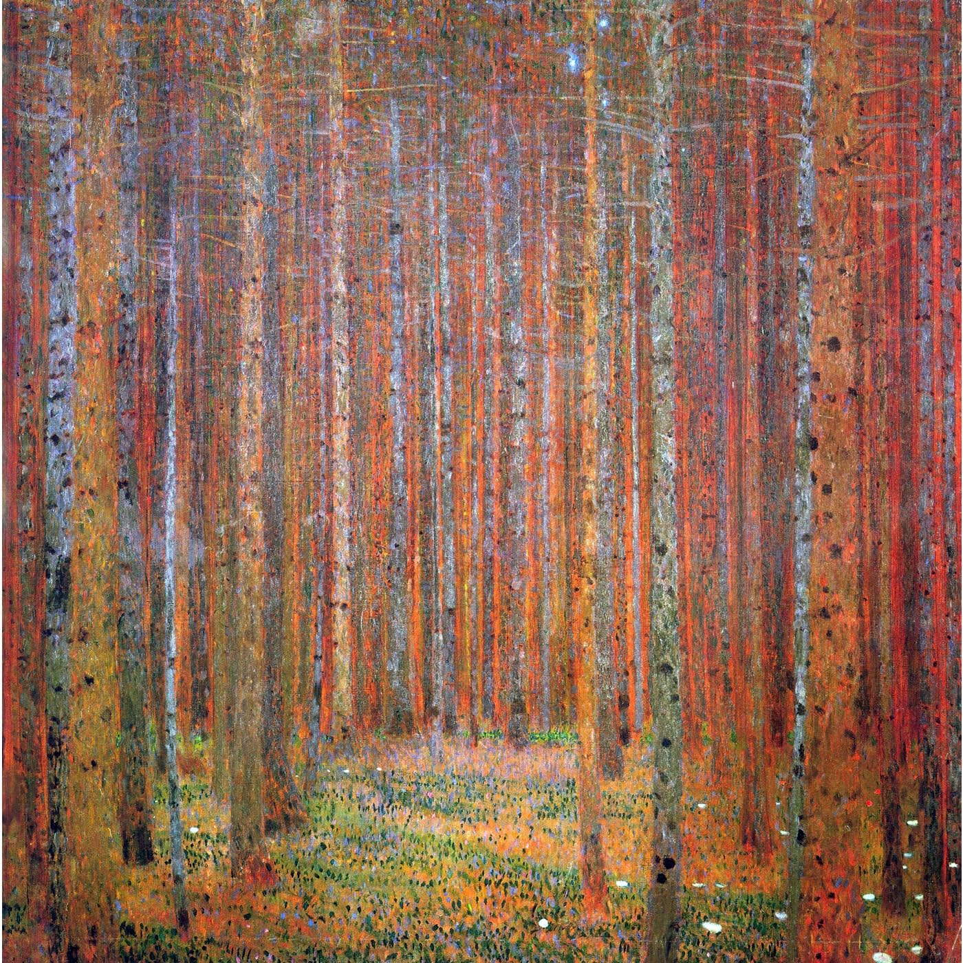 Toile Klimt Tannenwald I cadeau de pendaison de crémaillère