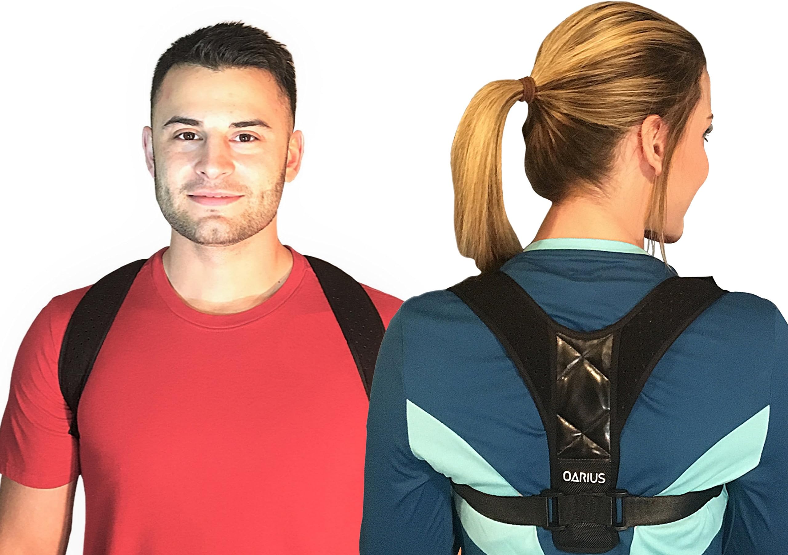 Posture Corrector For Women And Men - Black, Figure 8 Shaped, Adjustable + Comfortable Design Perfect For Pain Relief, Improving Posture, Preventing Slouching and Kyphosis. 28-43 inches