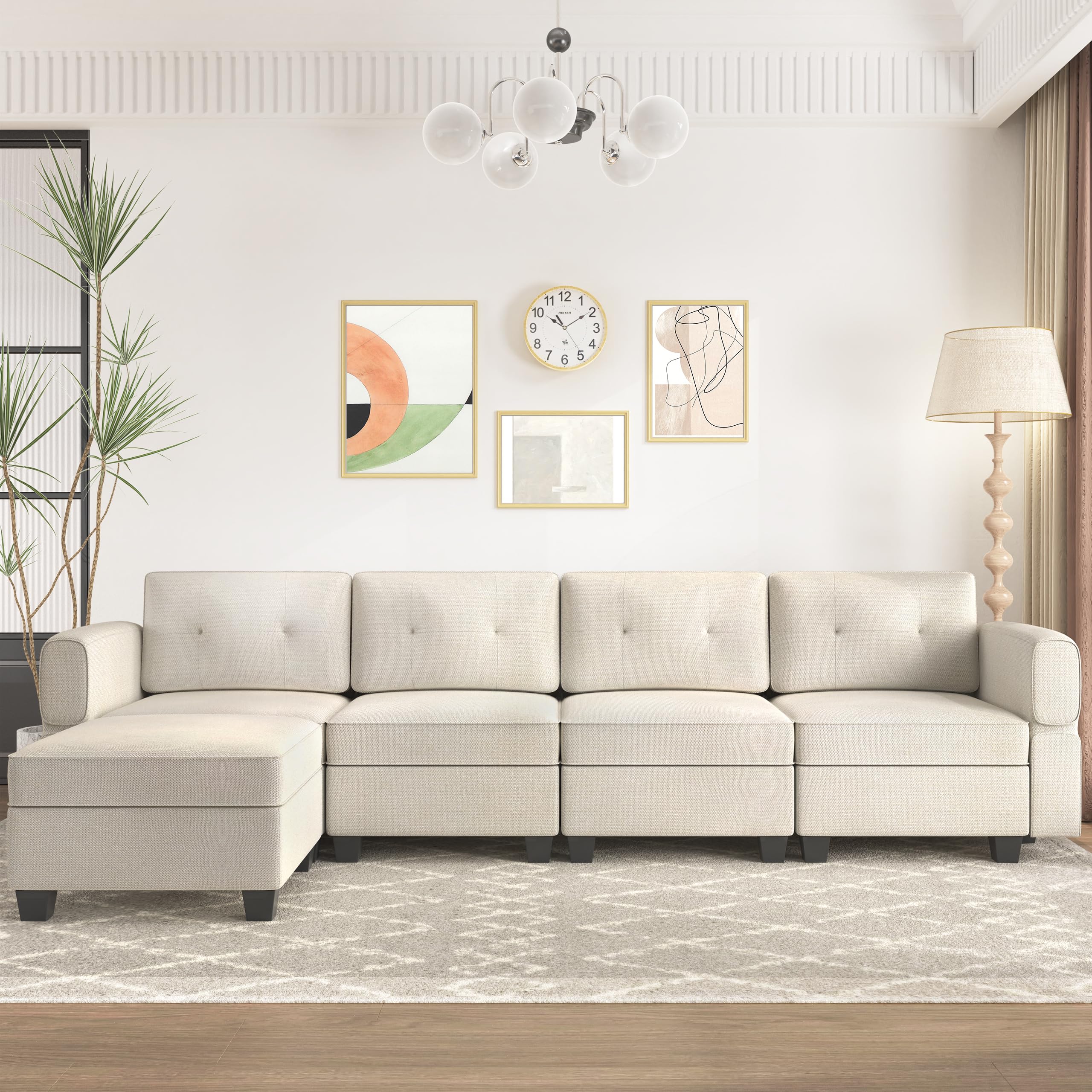 AYEASY 113'' Modular Sectional Sofa, L Shaped Sectional Couch Sofa with