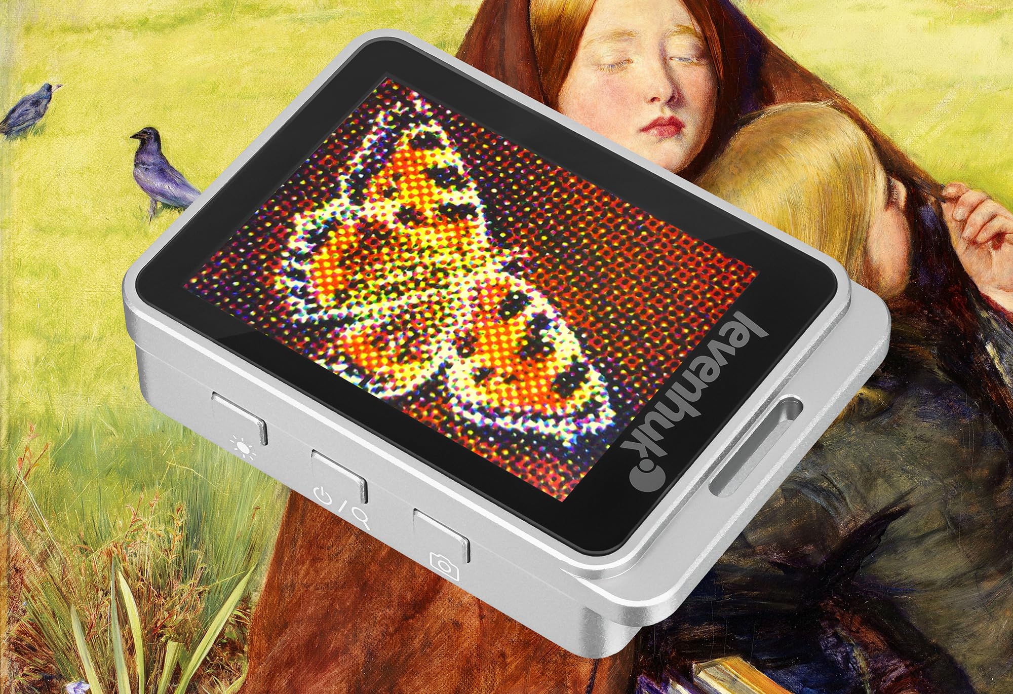 Levenhuk ERGO 20 Lente d’Ingrandimento Digitale Wireless Portatile con Schermo LCD a Colori da 2,4 Pollici, Funzione di Cattura Immagini e Zoom Fino a 19x, per Lettura e Ricerca