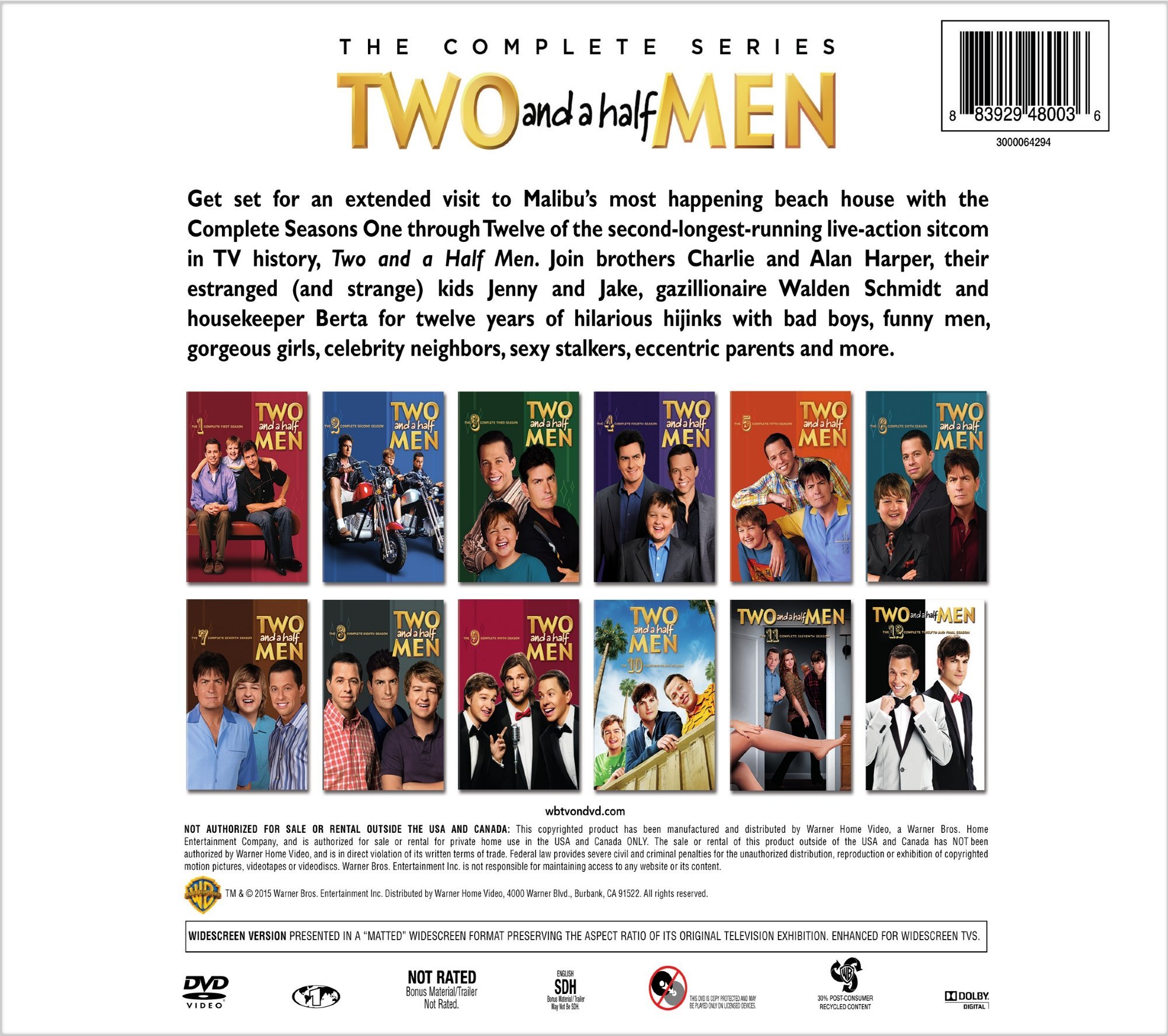 Amazon.co.jp: TWO & A HALF MEN: THE COMPLETE SERIES : Home & Kitchen