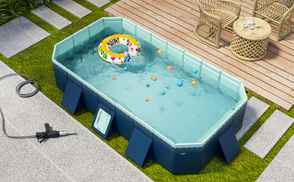 Amazon.com: Foldable Pool, Non-Inflatable Swimming Pool for Kids