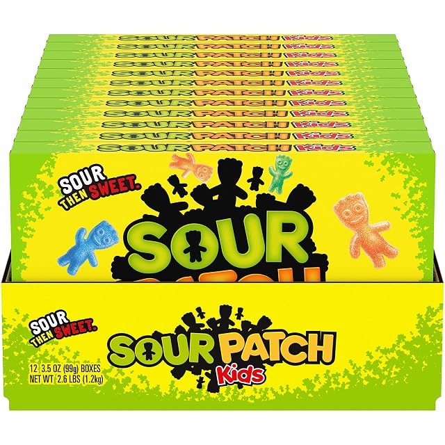SOUR PATCH KIDS Soft Chewy Candy Bulk Candy 12 - 3 5 oz Boxes