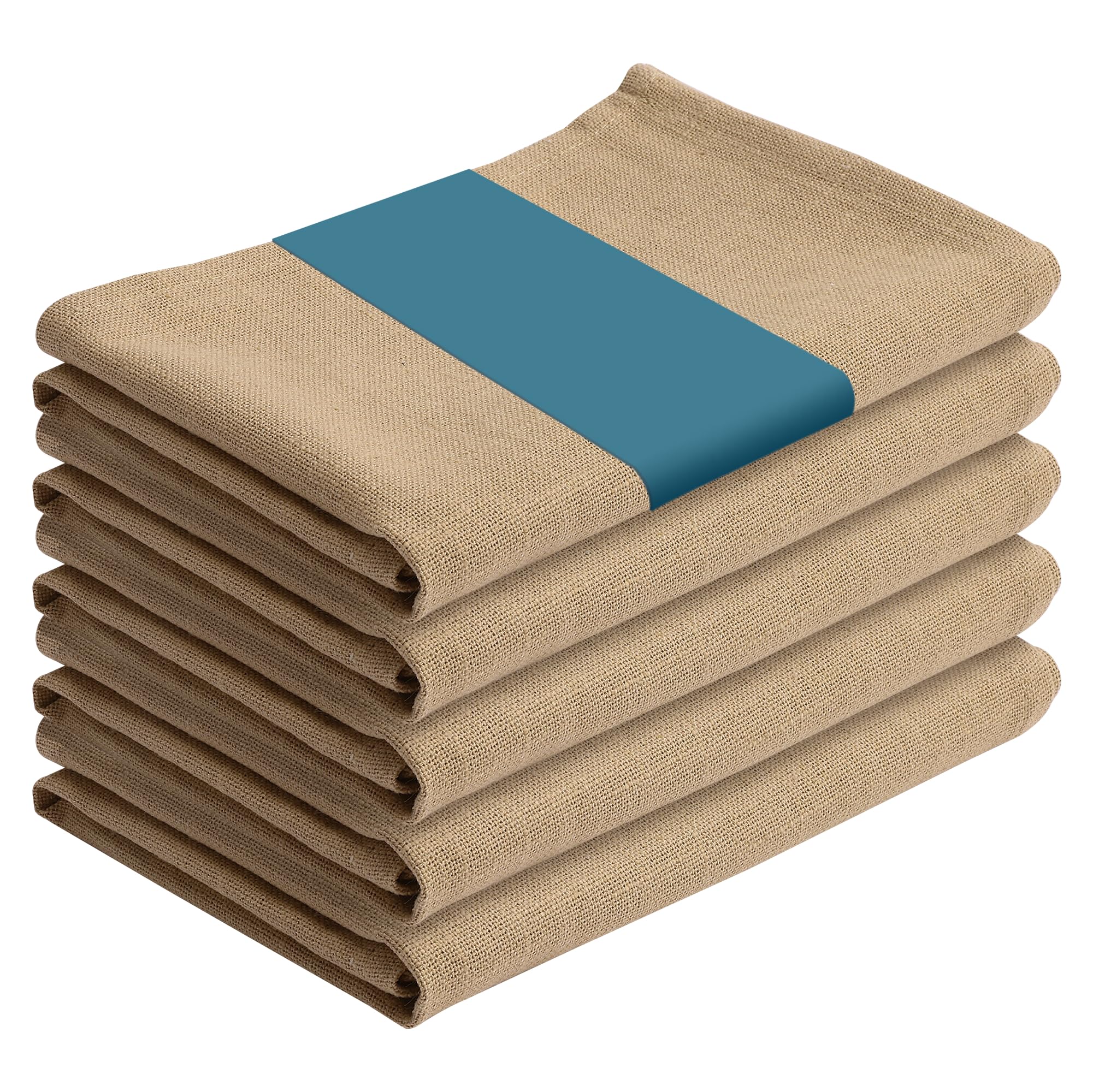 JEMIDI Paños de Cocina Algodon 100% - Set 5X Trapos Cocina de Secado Rápido - Pack Trapos de Cocina para Secar - Paños Cocina Color Beige - 5X Trapos Cocina Algodon 50 x 70 cm