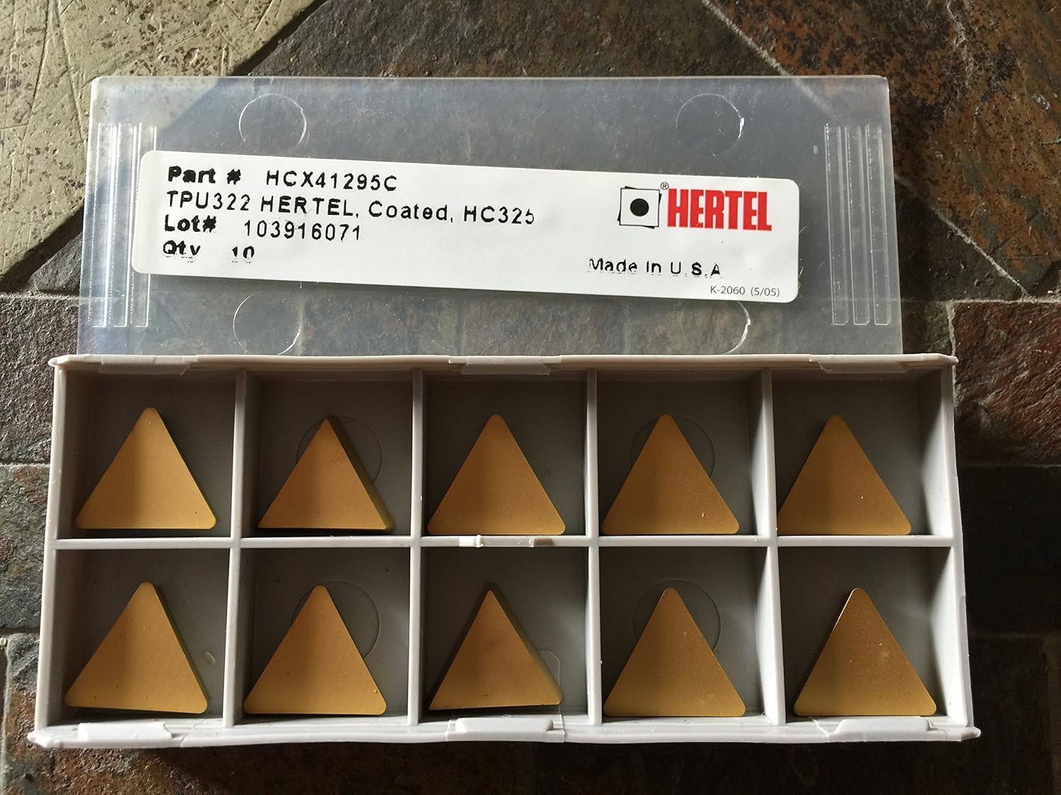 Hertel Carbide Insert TPU 322 Grade Hc325 Coated Turning