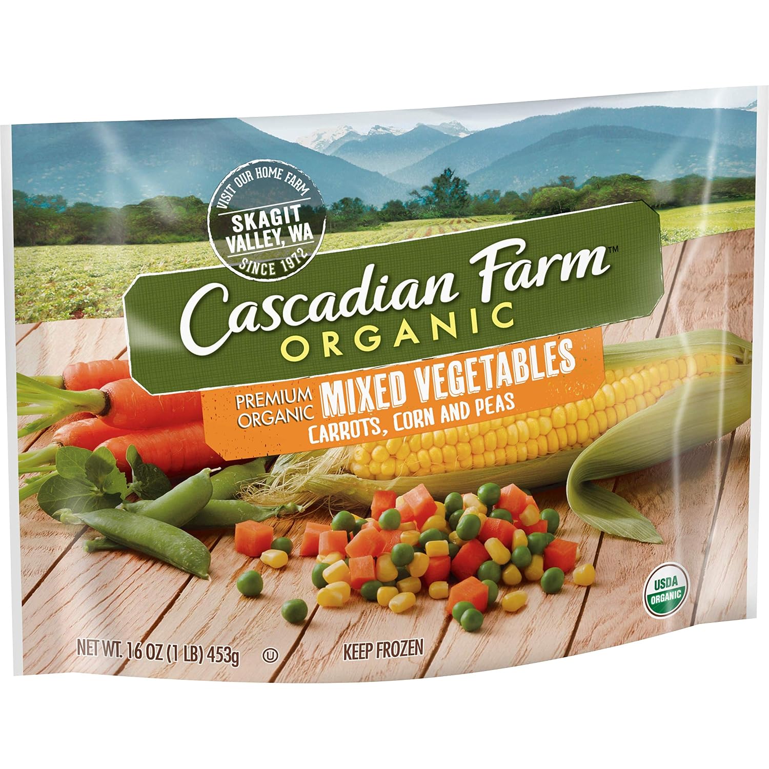 Cascadian Farm Organic Mixed Vegetables With Carrots, Corn and Peas, Frozen Vegetables, 16 oz.
