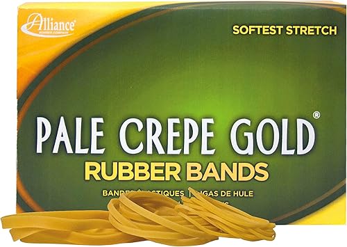Alliance Rubber 21405 - Bandas de goma Pale Crepe Gold Assorted