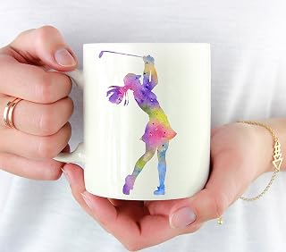 Golf kaffemugg keramisk tekopp hållbar drickkopp roliga presenter till mamma jul födelsedagar 330 ml