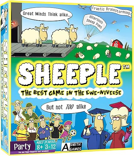 SHEEPLE™ - Donde las grandes mentes piensan lo mismo - Divertido juego de fiesta de asociación de palabras - Juego de mesa familiar fácil de