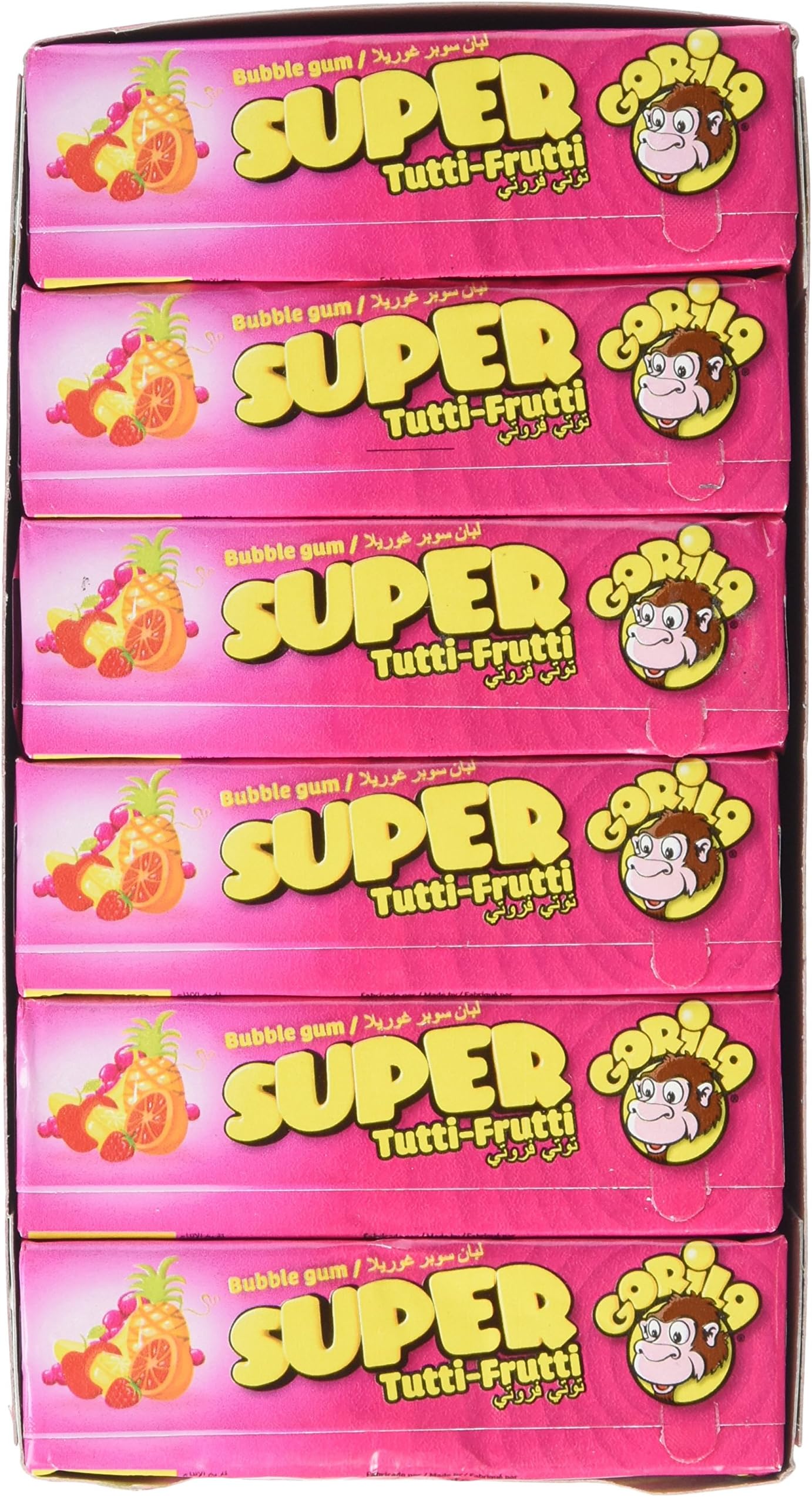 Lusiteca Super Gorila Frutti Bubble Gum in Display Pack