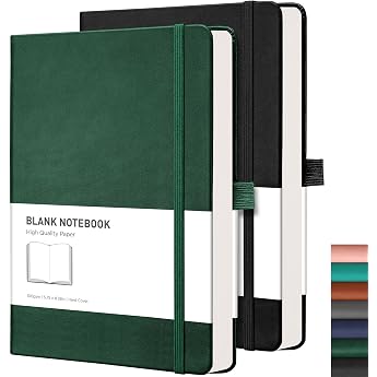 RETTACY Notebook A5 Blank Pack of 2 100 g/m  192 Pages Each