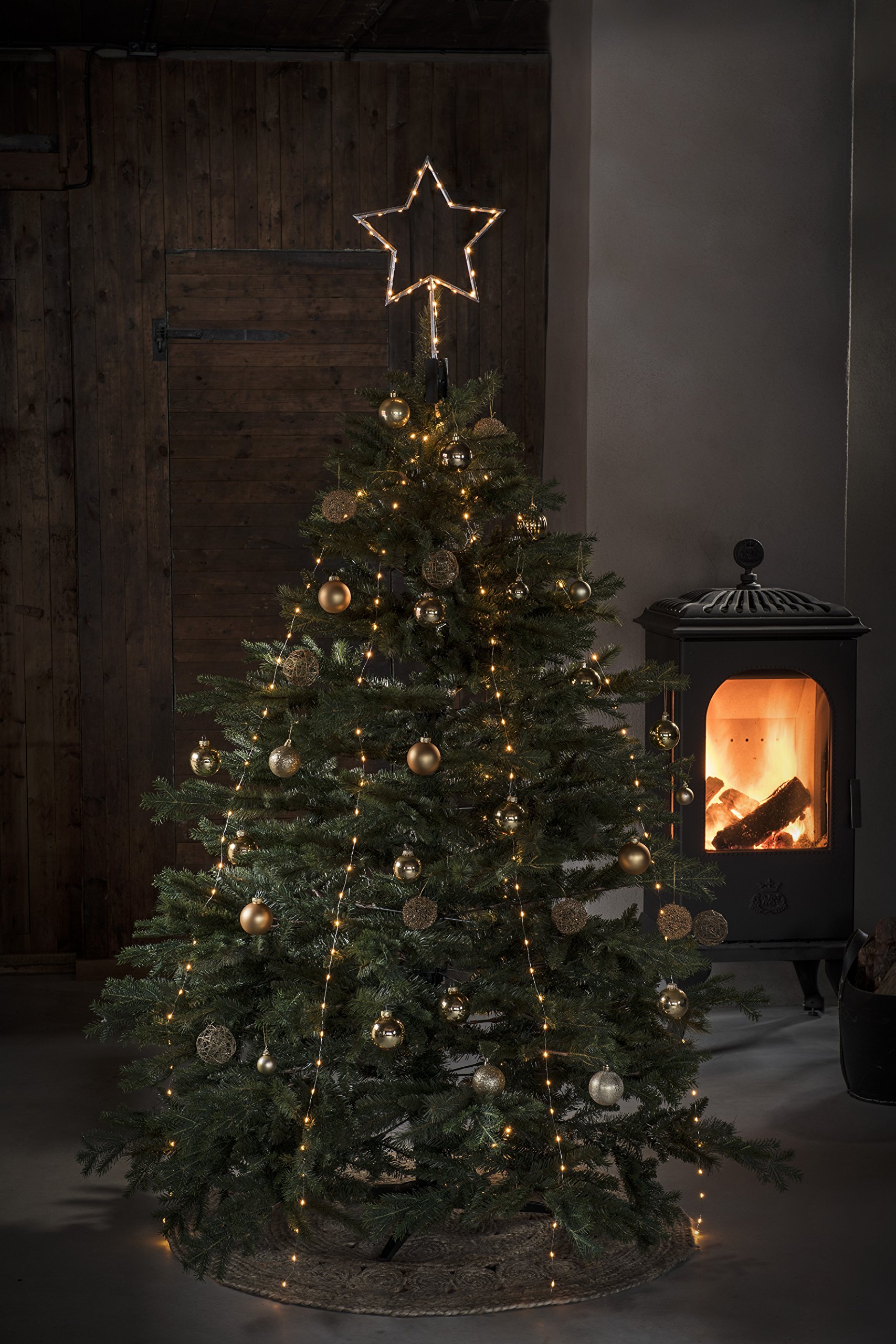 Konstsmide "Halo and Star Tree System" Christmas Lights Indoor Rice Lights/Indoor Use (IP20) / 24V Transformer / 274 Warm White Diodes / 2.35m / String Lights Pin Wire Copper Wire - Image 3