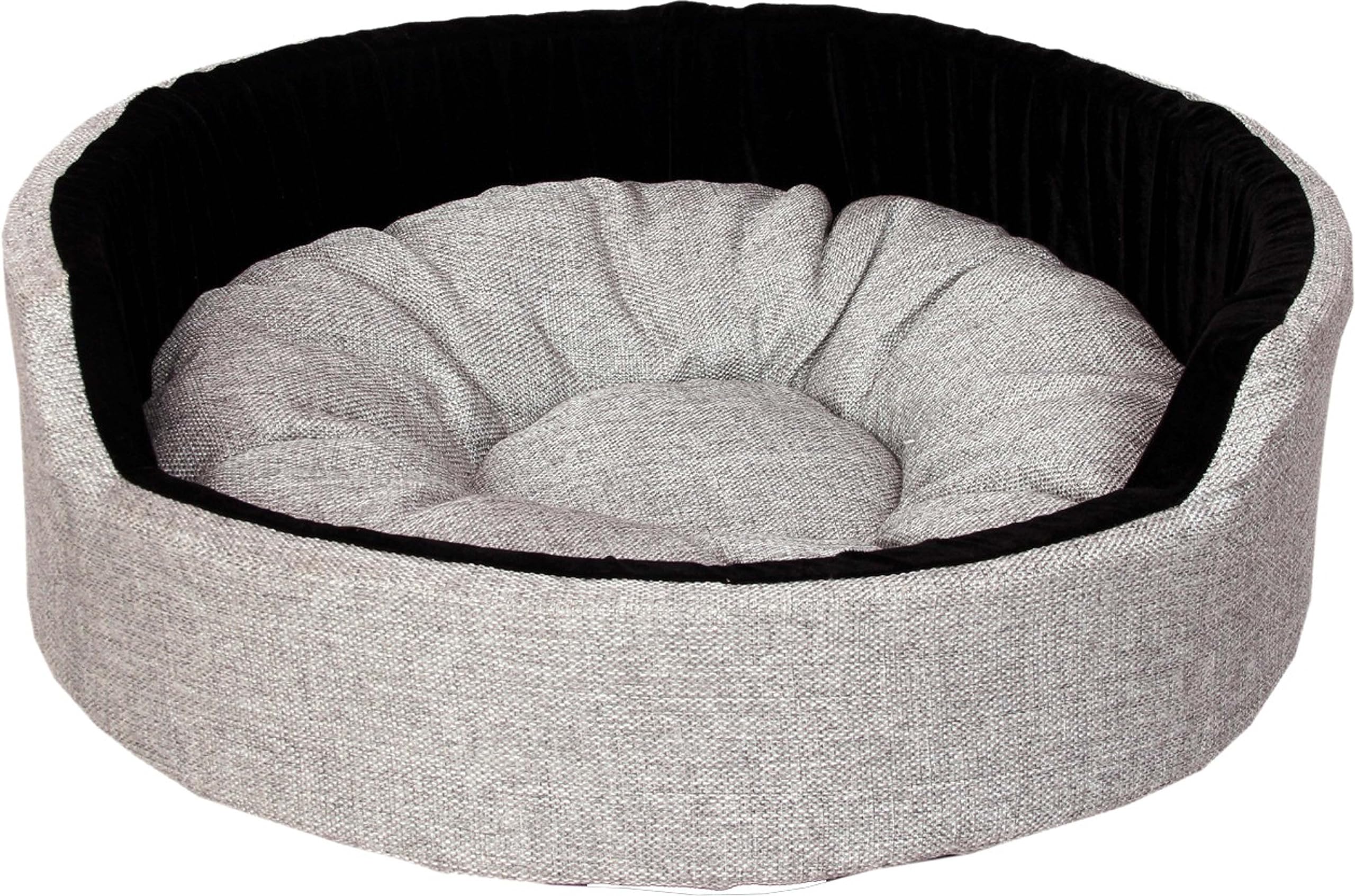 Pet United Reversible Dual Ultra Soft Velvet Grey Black Color Luxury Sofa Round Foam Bed PET Bed | Dog Bed | CAT Bed | Puppies Puppy Bed | Rabbit Bed (S) (B0CH6JLXJ5) Amazon Price History, Amazon Price Tracker