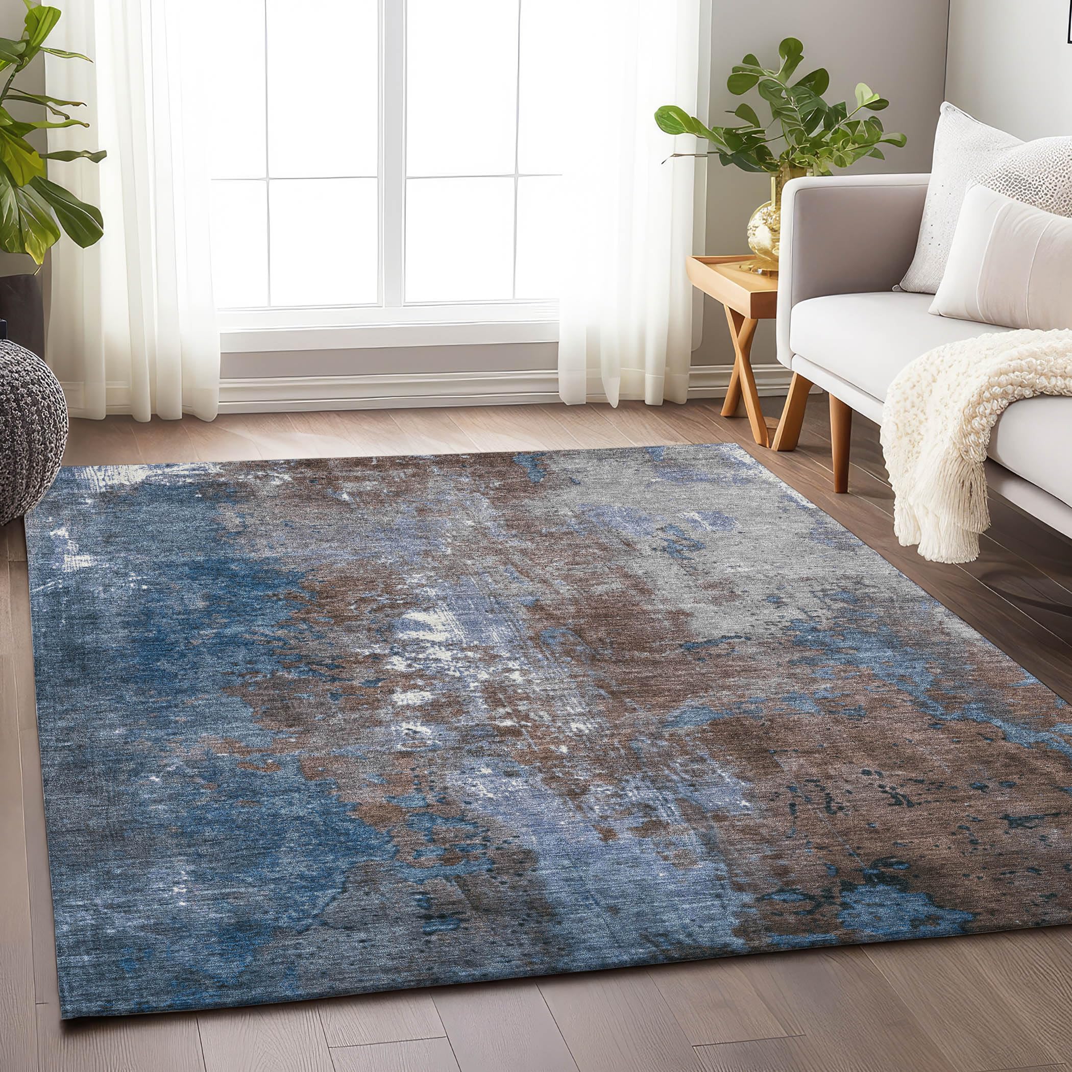 Addison Rugs Chantille ACN1870 Coffee 10' x 14' Indoor/Outdoor, Machine Washable, Easy Clean, Non Shedding, Bedroom, Living Room, Dining Room, Kitchen