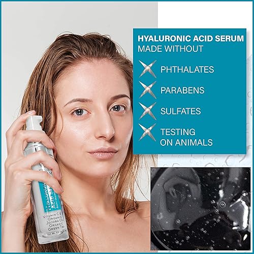 Miniatura 2 de Suero de ácido hialurónico para la cara, suero antienvejecimiento para el cuidado de la piel e hidratante para reducir las arrugas con vitamina C,