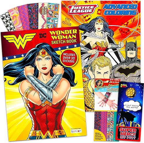 Wonder Woman Colorear y Actividad Super Set ~ 2 Libros de Mujer Maravilla con pegatinas y mucho más!