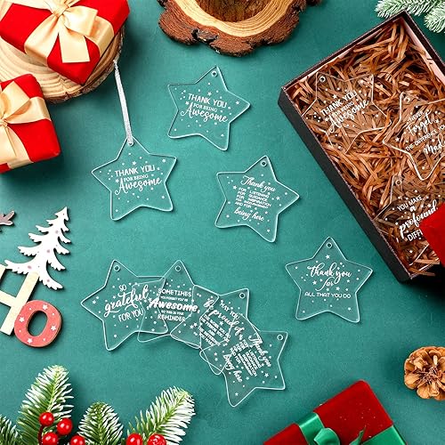 Miniatura 4 de 48 piezas de adornos acrílicos colgantes de graduación a granel, placa colgante de despedida, recuerdo de estrella, regalo de agradecimiento para