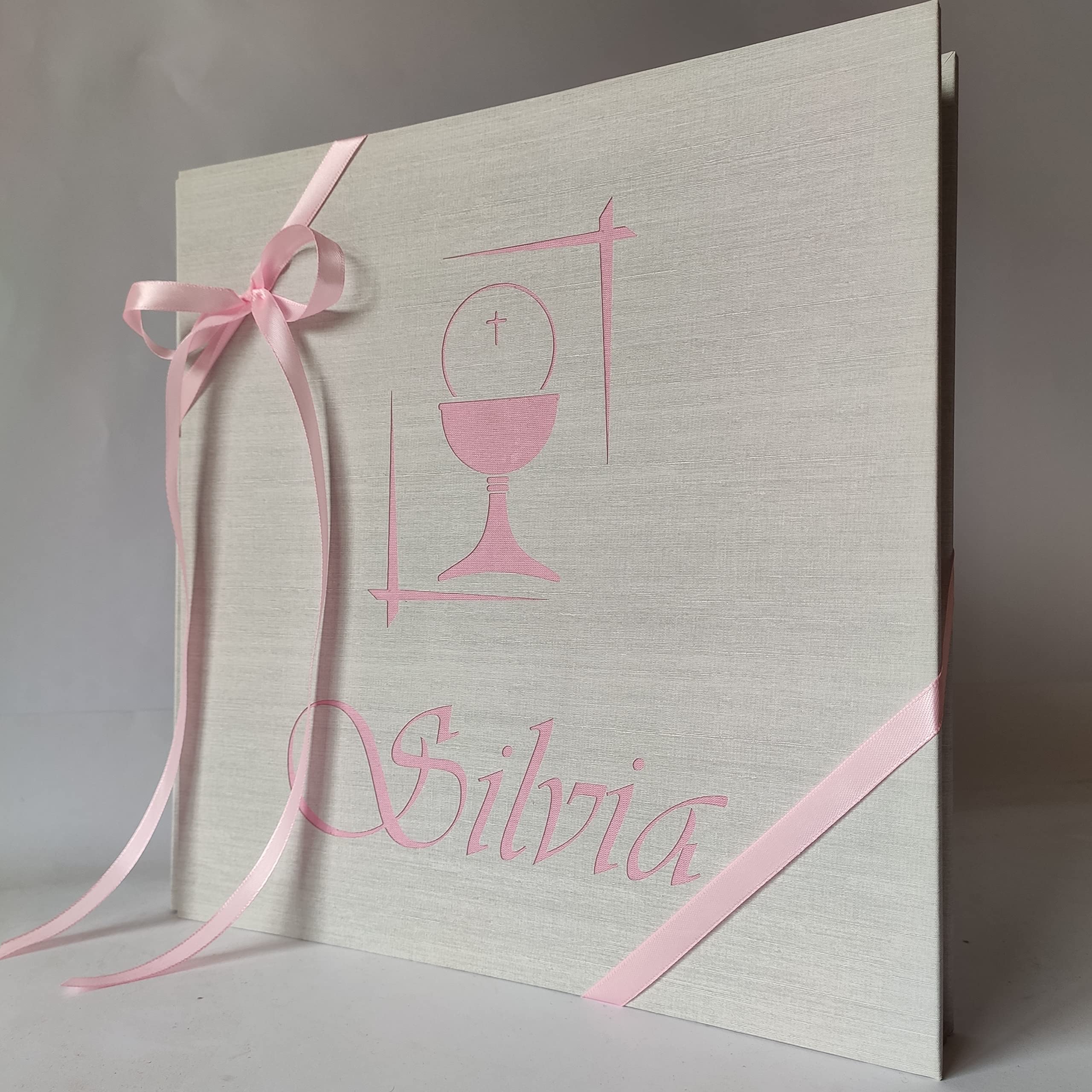 Album fotografico prima comunione cerimonia con nome e calice inciso personalizzabile a tua scelta regalo originale PRIMA COMUNIONE-CRESIMA