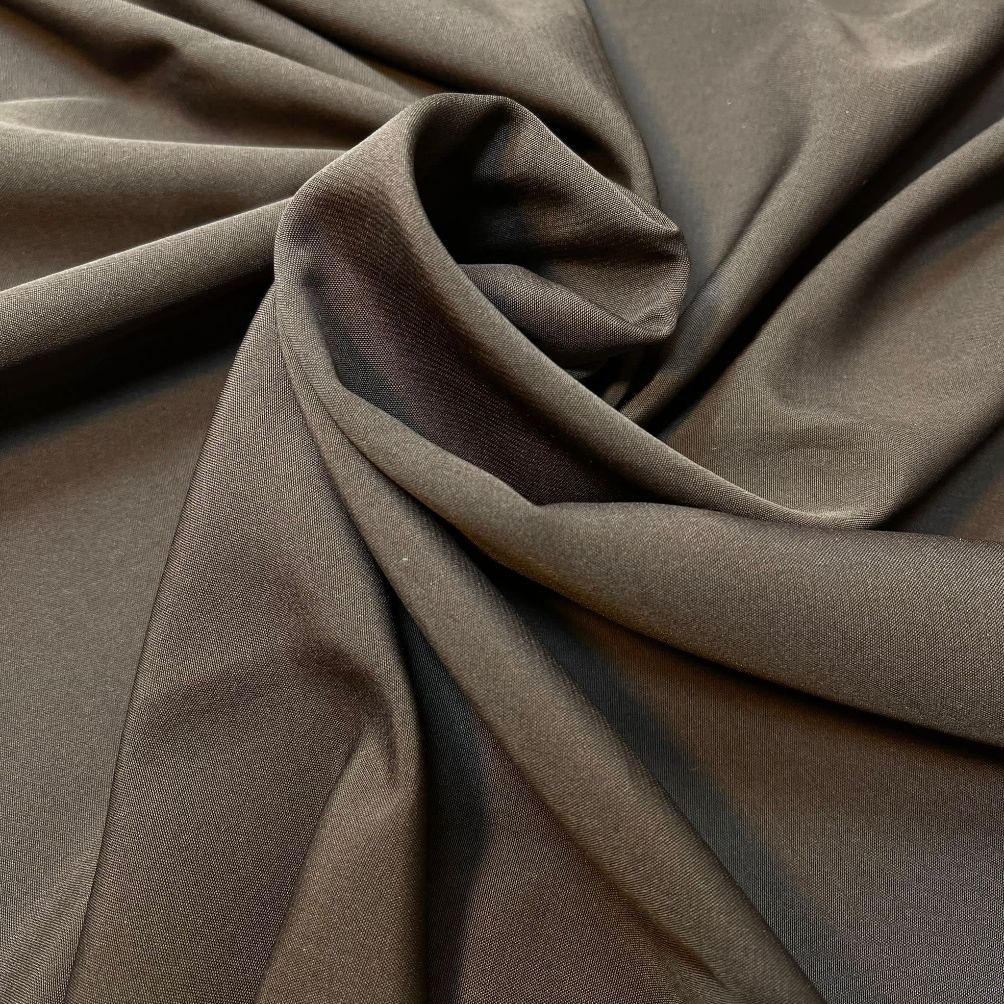 Soft Peach skin Powder Touch Dress Craft Lining Fabric Material 44" Wide Available in 8 Colours (Chocolate Brown, 1 Meter) โ image 1