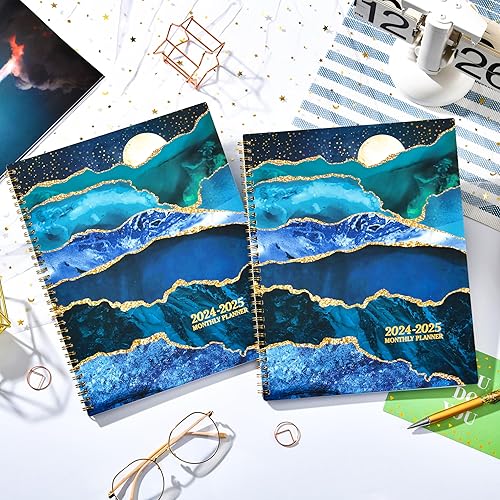 Miniatura 6 de Agenda mensual 2024-2025, julio 2024 a diciembre 2025, agenda mensual de 18 meses 2024-2025, agenda académica con pestañas y páginas de notas, 9 x