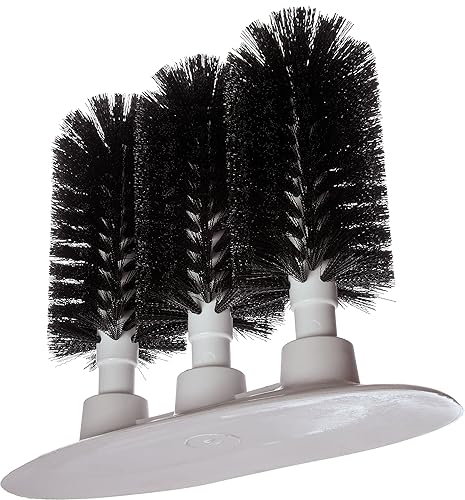 Miniatura 8 de CarlisleSparta Limpia vasos triple con mango plástico, 8", Negro, 1