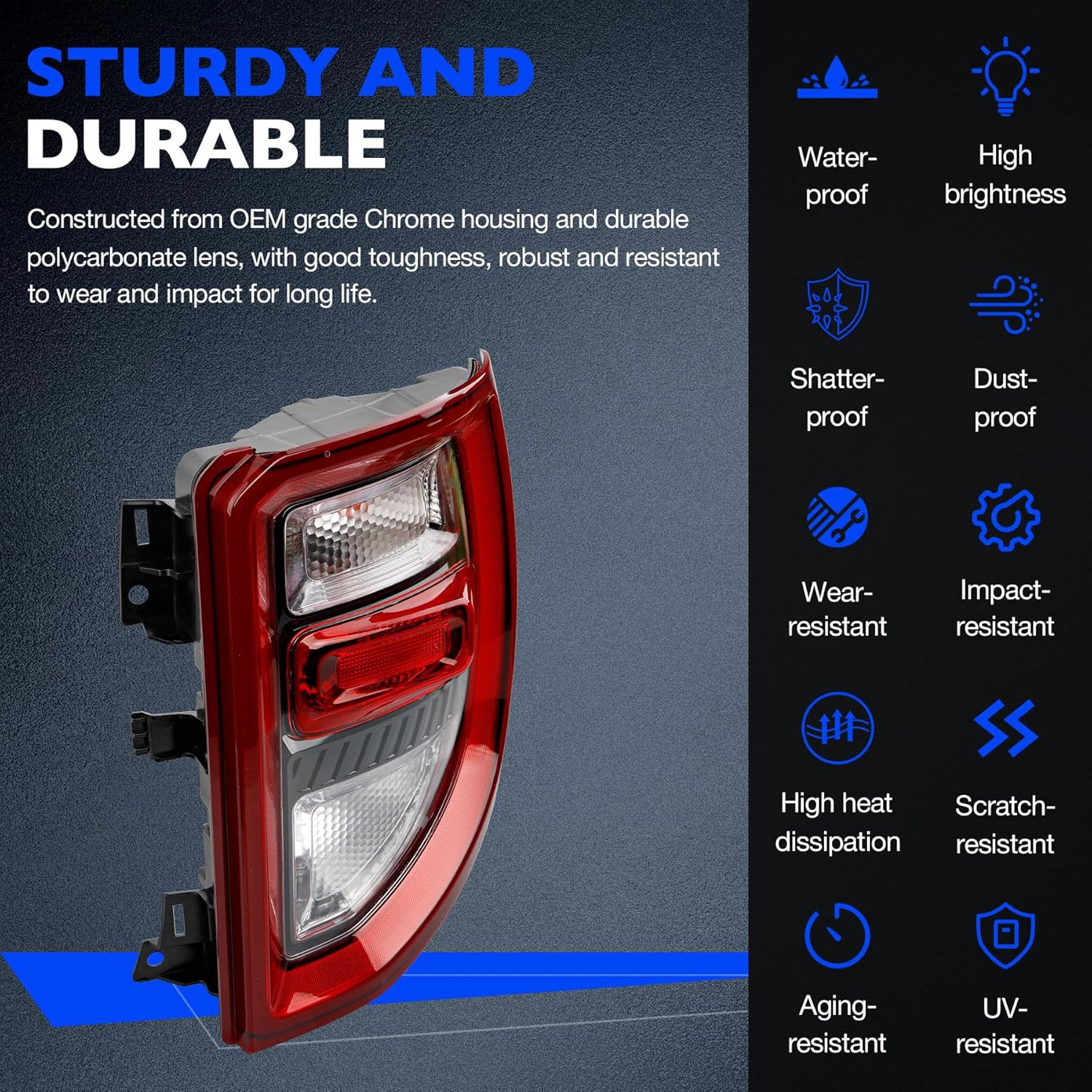 Tail Lights Compatible with 2021 2022 2023 Ford Bronco Sport - Taillights Assembly Replaces M1PZ13404A|M1PZ-13404-A -Tail Light Rear Lamp Right Passenger Side RH