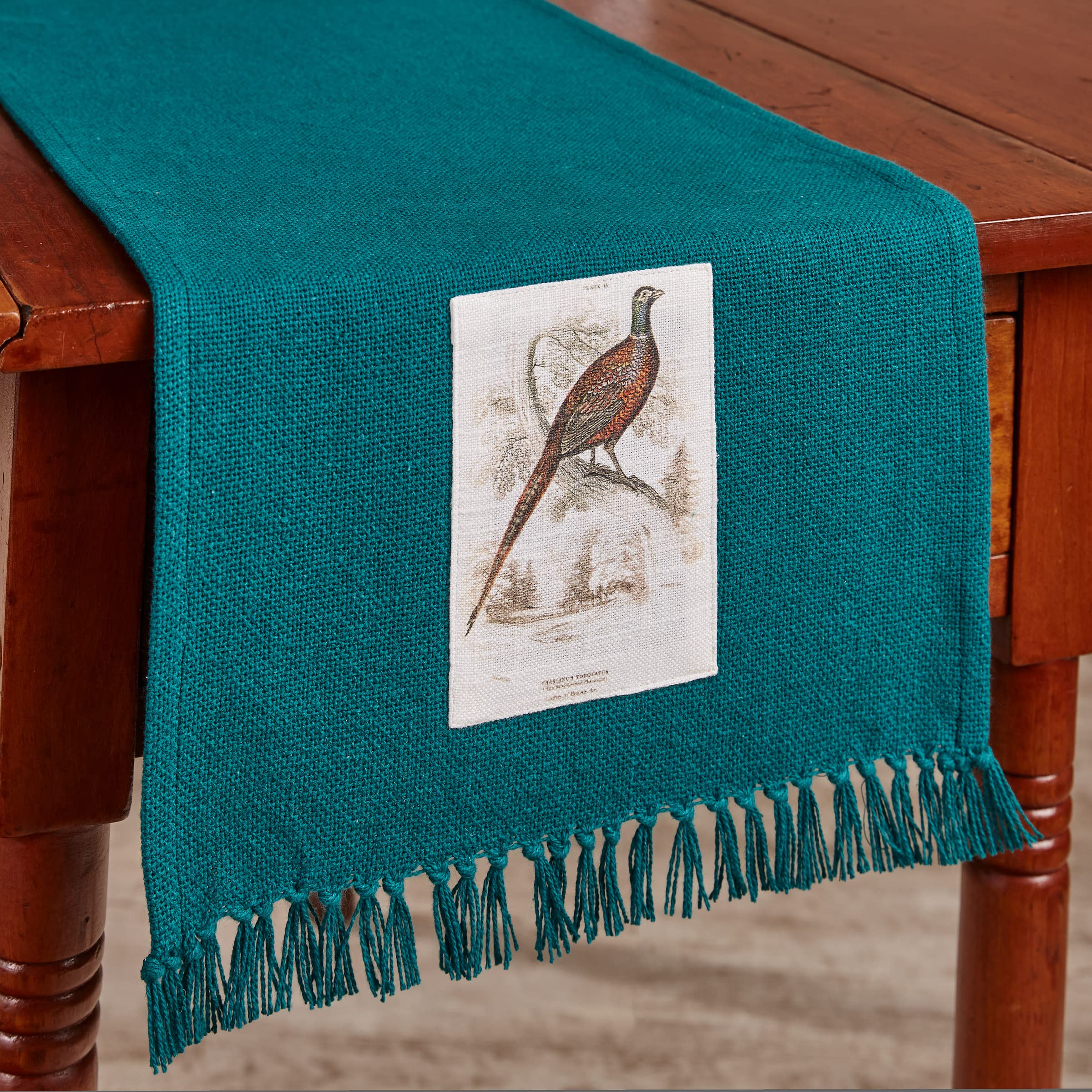 Park Designs Pheasant Run Patch Table Runner - 54''L - Blue