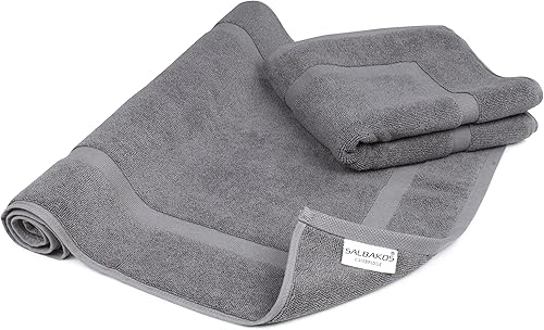 Miniatura 7 de Juego de alfombra de baño 100% de algodón turco para hotel y spa de lujo y opciones de tapete de baño de espuma viscoelástica