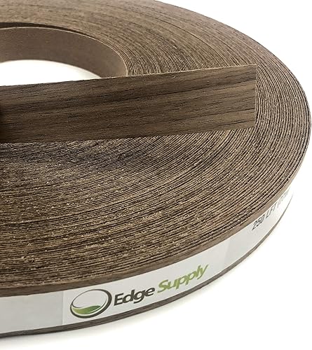 Miniatura 2 de Edge Supply Rollo de nogal de 2" x 25' sin pegar, bandas de borde de chapa de madera, planchar con adhesivo termofusible, cinta de madera flexible