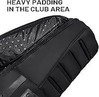 Vista 4 de ASK ECHO Locklink StableRoller - Bolsa de viaje de golf con sistema de balanceo de 4 ruedas, patas de soporte extensibles