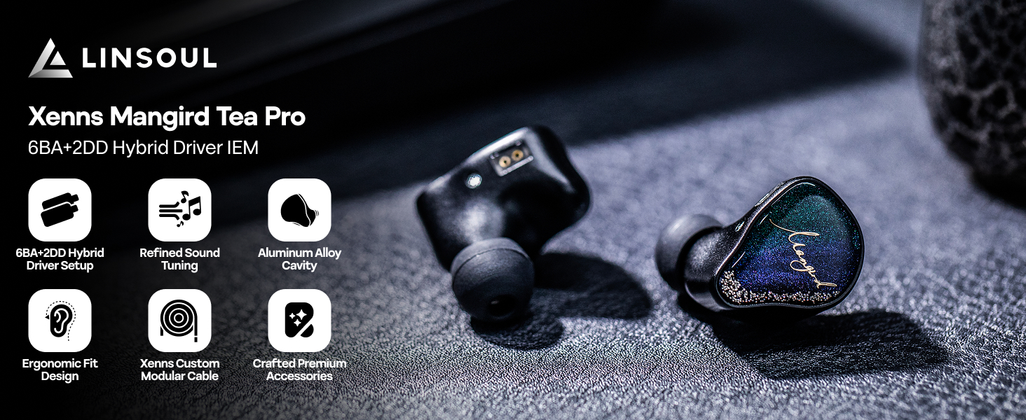 XENNS Mangird Tea Pro ハイブリッド型イヤホン XENNS Mangird Tea PRO | Precision Tuning 2DD+6BA Hybrid IEM