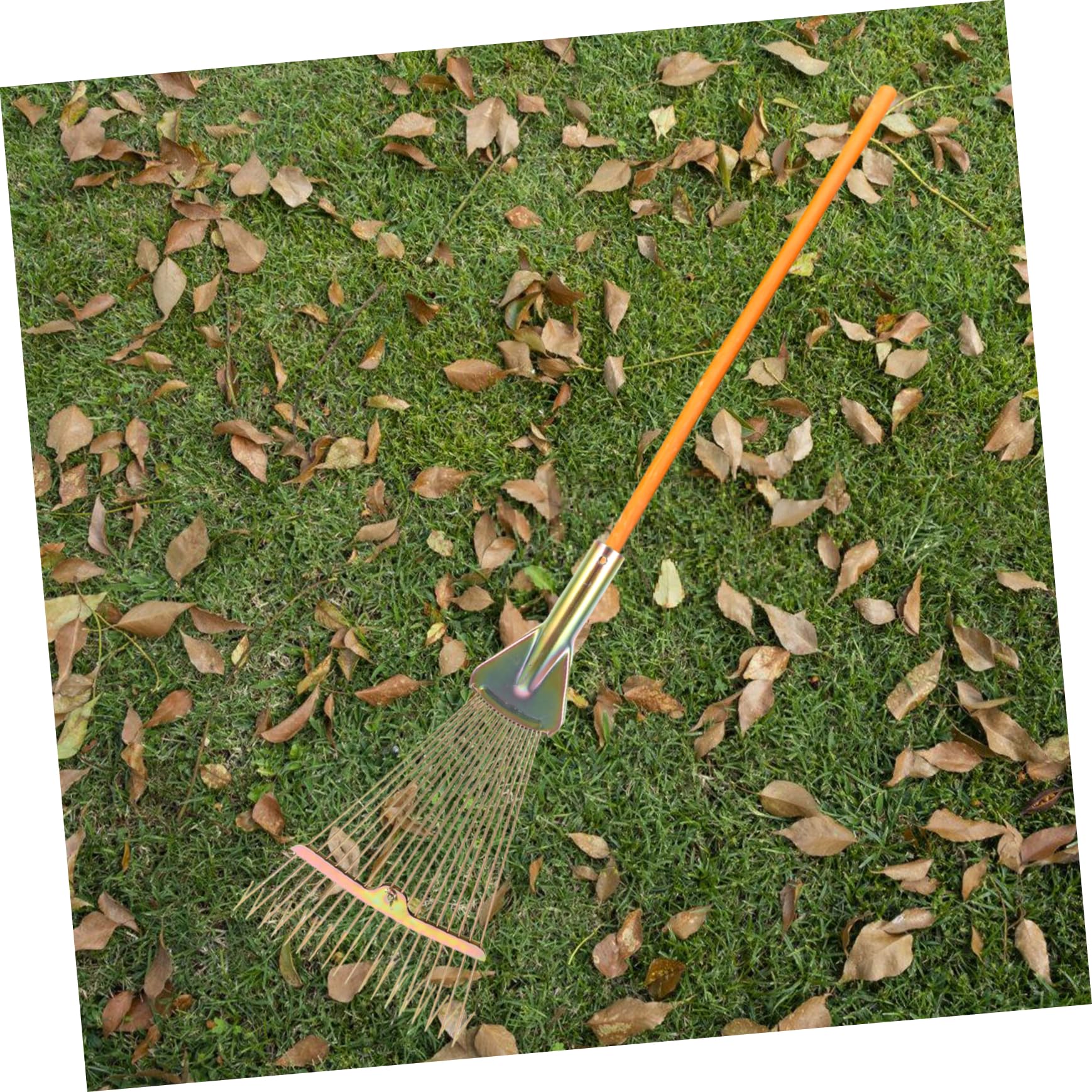 UPKOCH Hochleistungs Handrechen aus Hochkohlenstoffstahl für Gartenarbeit und Rasenpflege mit Robusten Drahtzinken für Obstbäume und Gemüsebeete