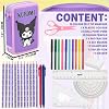 Hello Kitty Pencil Case Girls Pencil Case Filled with School Supplies Colouring Pencils Felt Pens and Much More Cinnamoroll Kuromi Sanrio Gift Idea (Multicoloured Kuromi)