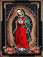 Vista 3 de Simsant Blacklight Wizard Skull Tapestry - Solar Iris UV Sol y Luna Star y Cloud Tarot - Tamaño grande 40 x 60 pulgadas para habitación YGTLSSI18