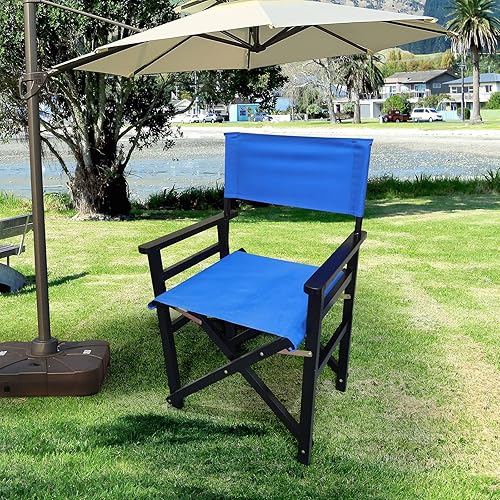 Miniatura 3 de MRFJZH Silla de playa de madera para exteriores, silla plegable compacta, respaldo reclinable ajustable con 4 posiciones, para patio trasero y