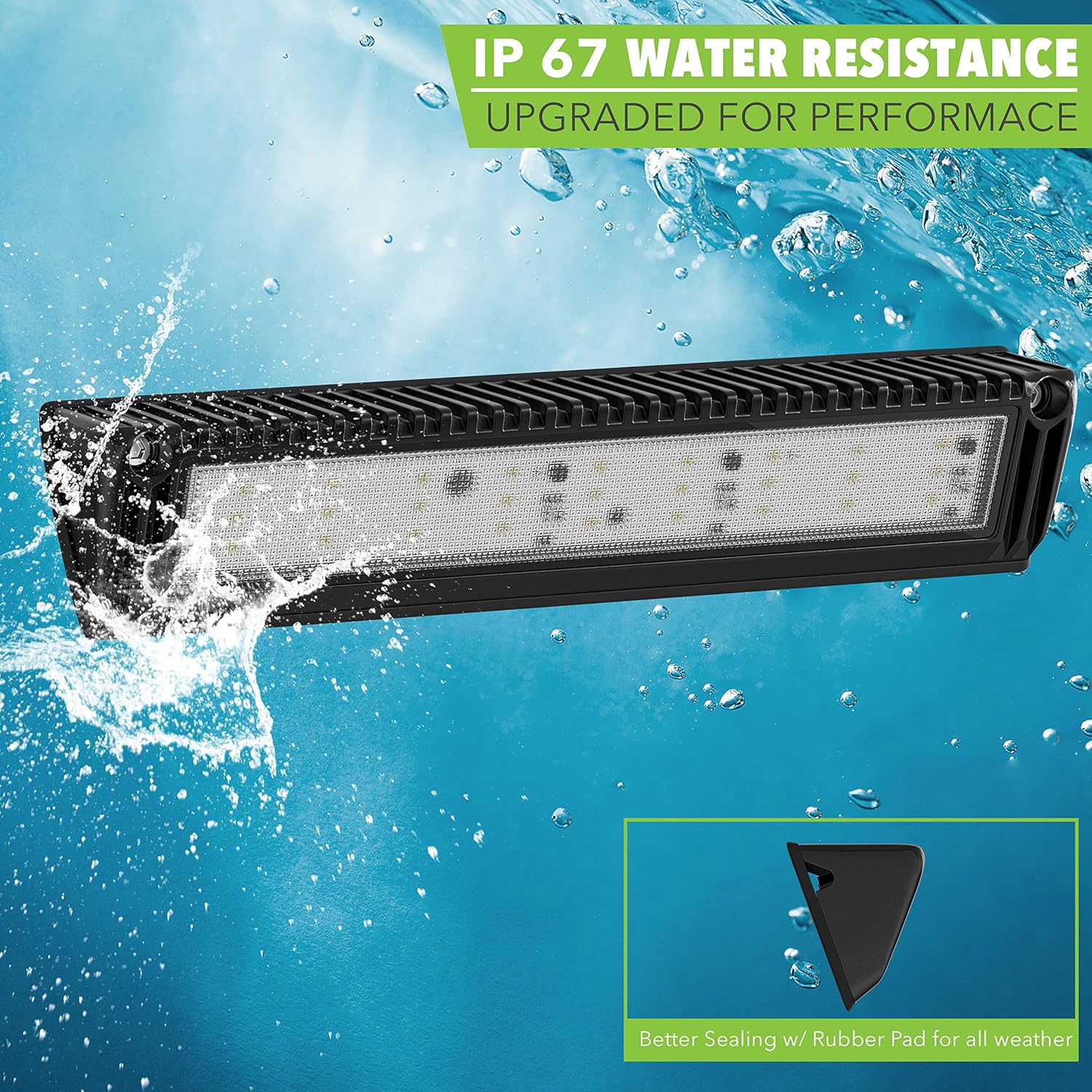 Leisure LED RV Exterior Porch Utility Light - 12v 2250 Lumen 12.9" Lighting Fixture. Replacement Lighting for RVs, Trailers, Campers, 5th Wheels (Black)
