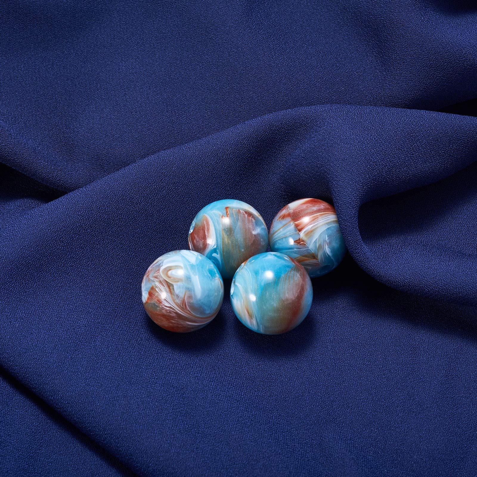 10 Pcs 20mm Matte Silver Acrylic Beads - Chunky Bubble Gum Beads For Jewelry Making & Crafts