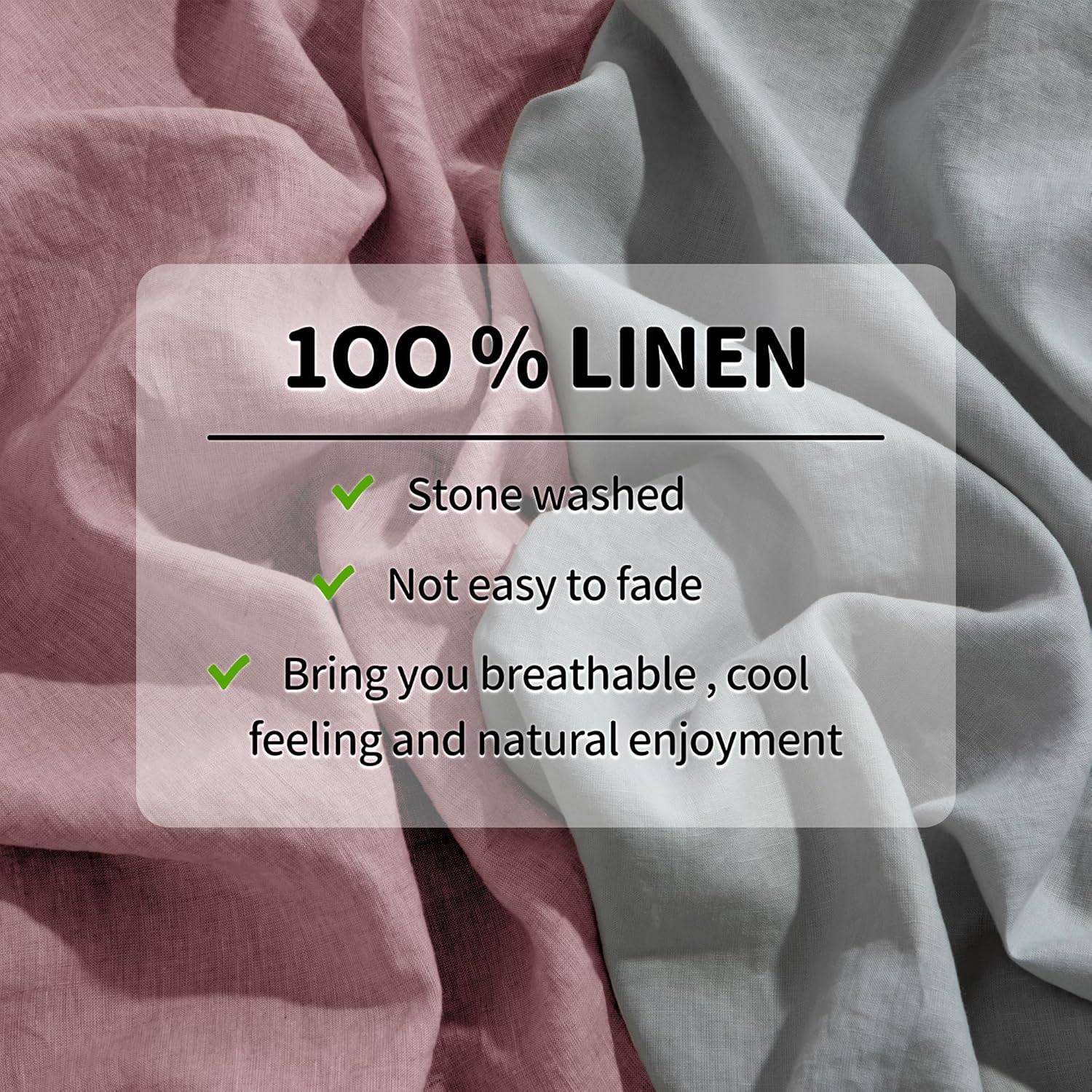 LBRO2M 100% Pure Linen Sheet Set Deep Pocket Up to 16" Bed Sheets Sets, Natural Flax Beddings Soft, Breathable, Comfortable for All Seasons Twin Size, Embroidery Purple