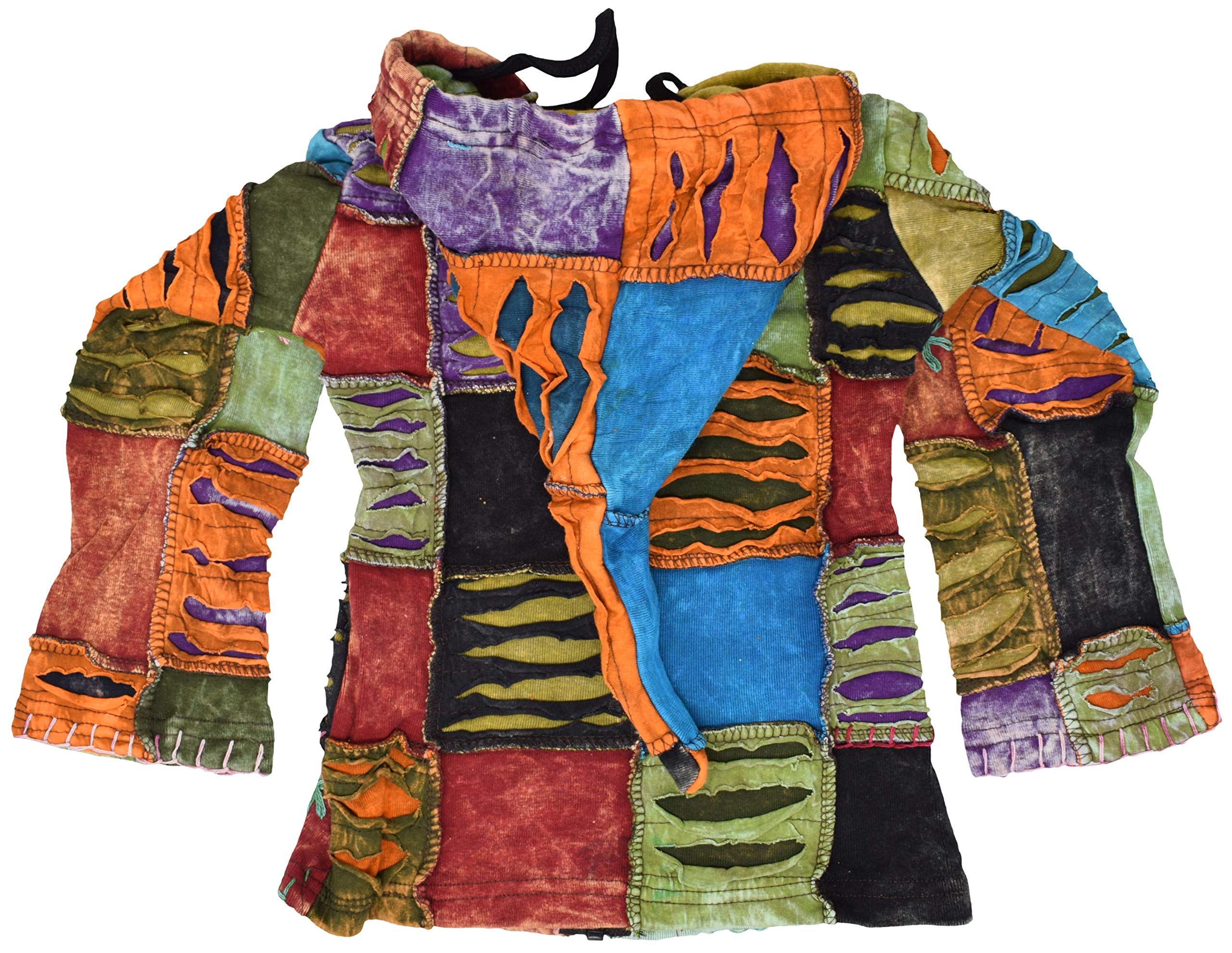 Gheri Patchwork Baby Boys Girls Hippie Funky Jacket Hoody 8 Years