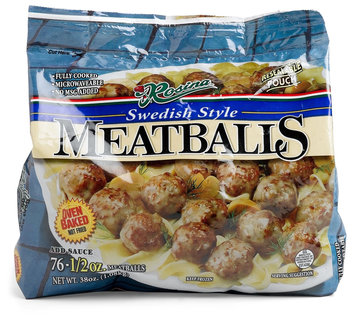 Rosina Swedish Meatballs, 24 oz (Frozen) Frozen Beef