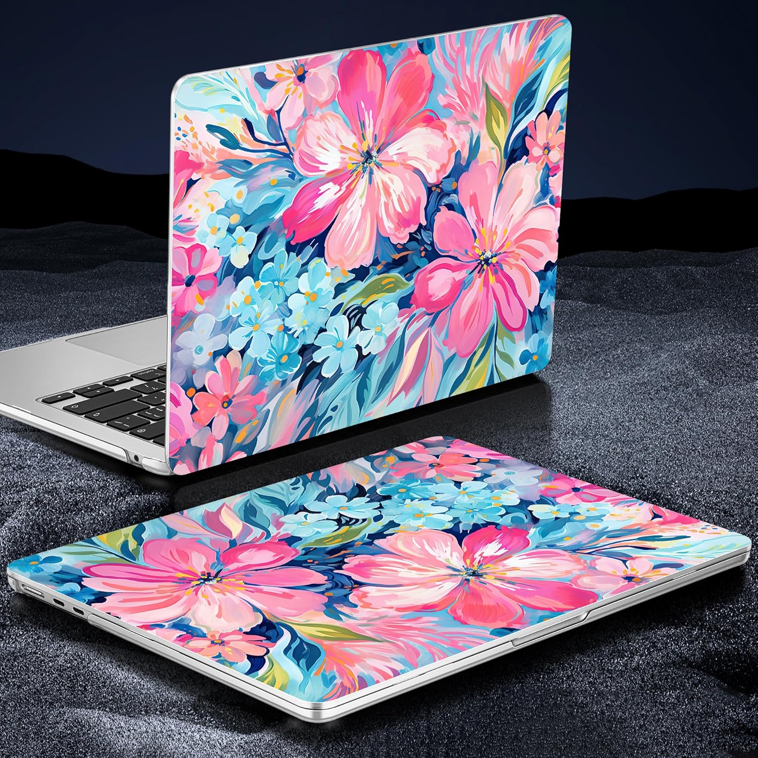 Mektron Case for 2025 MacBook Air 13-inch M4 Laptop A3240 with 13.6-inch Liquid Retina Display,Compatible 2024 2022 M3/M2 MacBook Air 13" Hard Shell Cover,Fit Model A3113 A2681,Hand-Painted Flowers - Image 6
