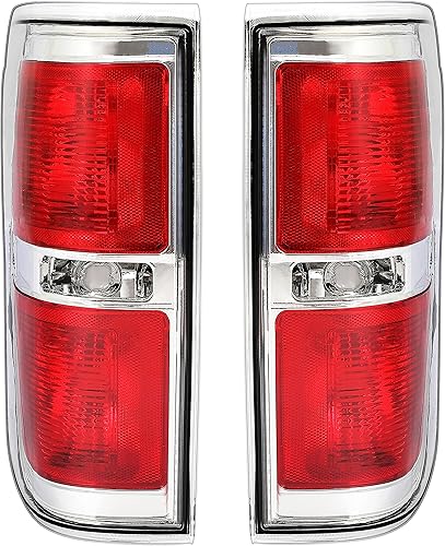 Miniatura 2 de KUAFU Luces traseras, lámpara de freno compatible con Ford F150 2009-2014, repuesto para FO2818143 FO2819143 BL3Z13405B BL3Z13404B carcasa cromada
